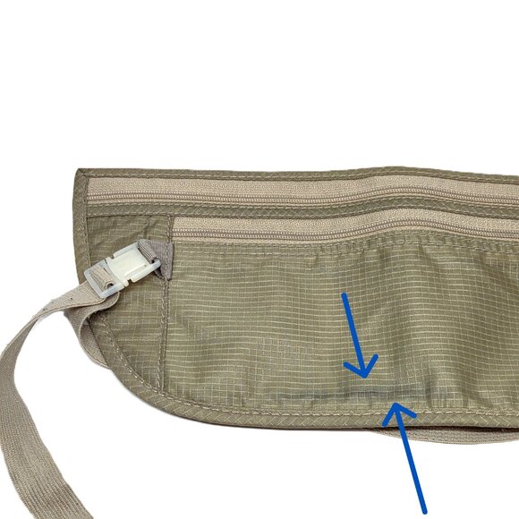 Eagle Creek Khaki Undercover Money Belt Elastic Adjustable Waist Band Zipper - Picture 10 of 10